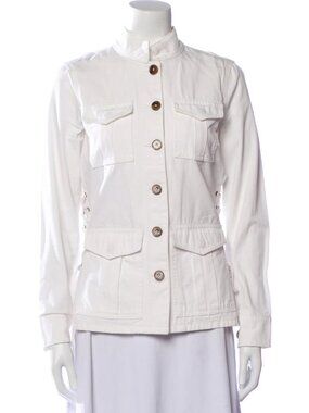 Authentic TORY BURCH Sgt Pepper Utility Jacket With Lace-Up Sides